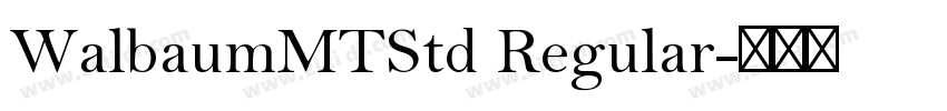 WalbaumMTStd Regular字体转换